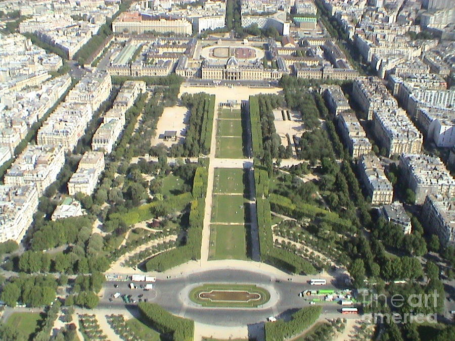 Paris France Aerial View Panorama 2004 Photograph by John Shiron