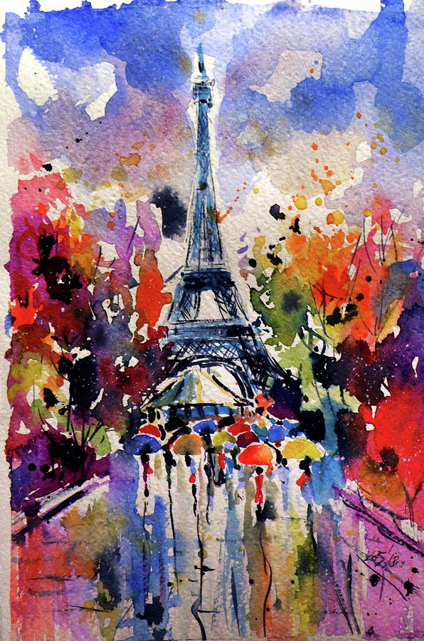Paris I Painting by Kovacs Anna Brigitta