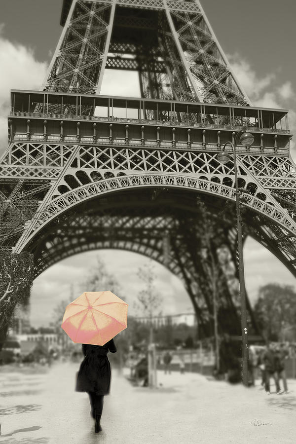 Architecture Painting - Paris In The Rain II by Sue Schlabach Architecture Painting - Paris In The Rain II by Sue Schlabach