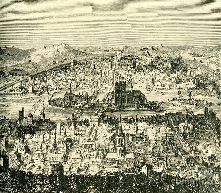 Paris In The Seventeenth Century Drawing by Print Collector