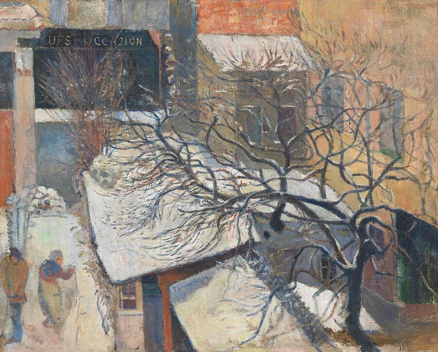 Paris in the Snow. Painting by Eugene Henri Paul Gauguin -1848-1903-