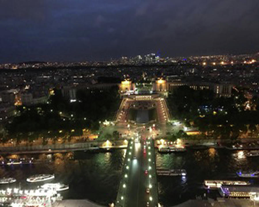 Paris Looking Down from the Eiffel Tower Photograph by Susan Grunin