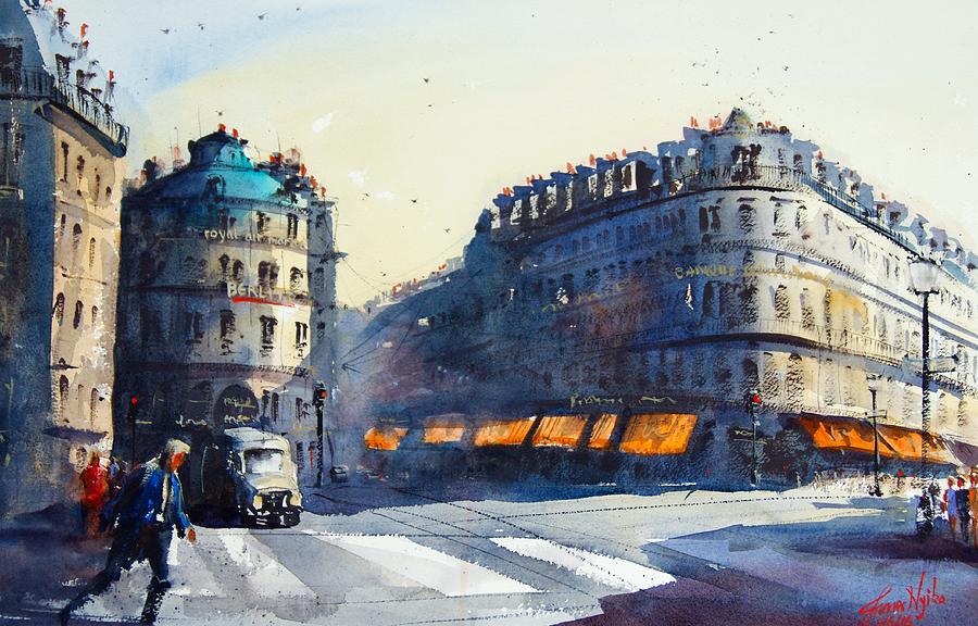 Paris, Near Opera Painting by James Nyika - Fine Art America