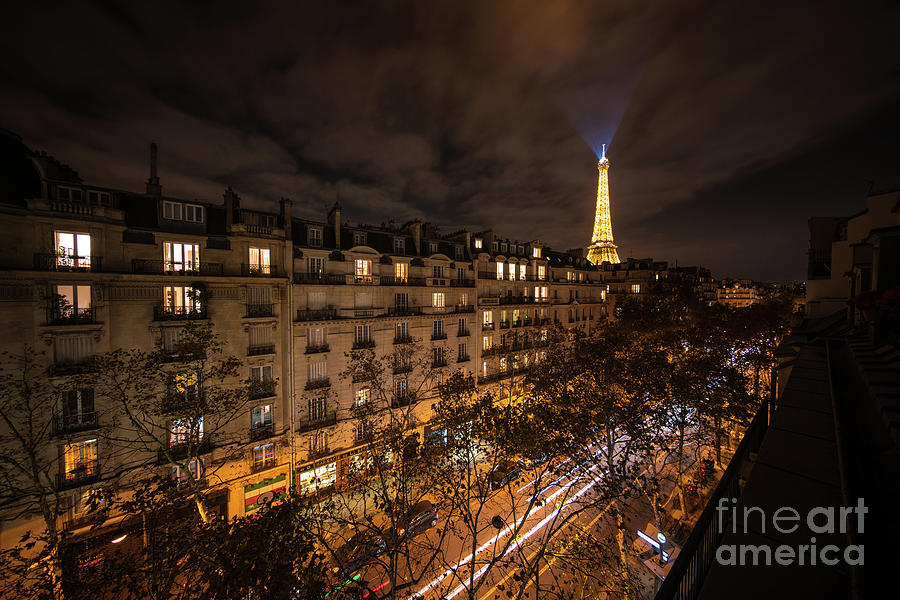 Paris Night Movement Photograph