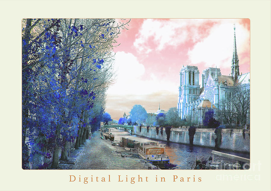 Paris Notre Dame Digital Color Poster Photograph by Felipe Adan Lerma