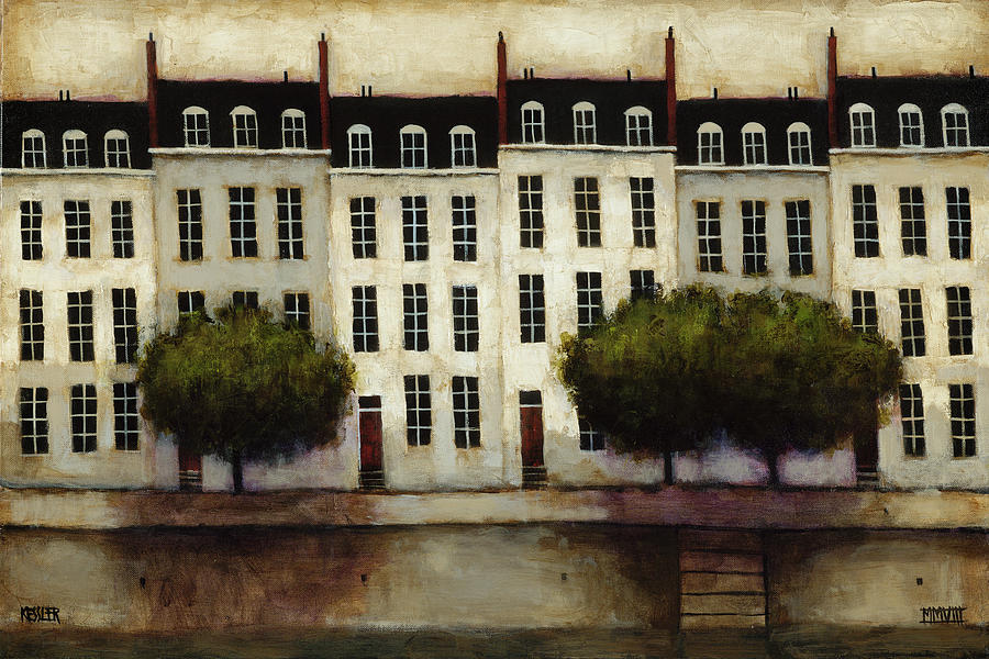 Architecture Painting - Paris On The Seine by Daniel Patrick Kessler