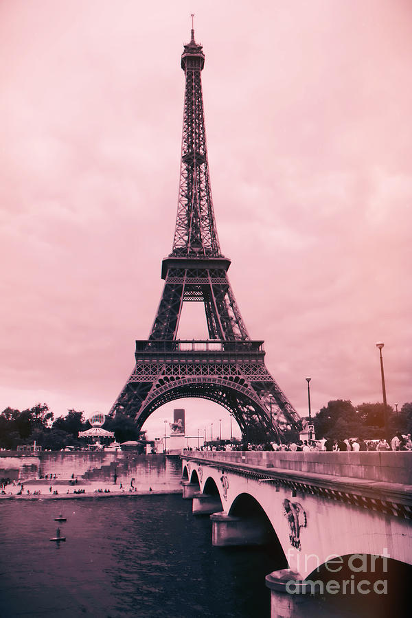 Paris Pink Eiffel Tower Photograph by Carol Groenen