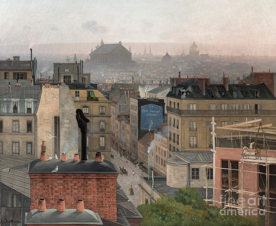 Paris Seen From Montmartre, 1887  Painting by Antonin Chittussi