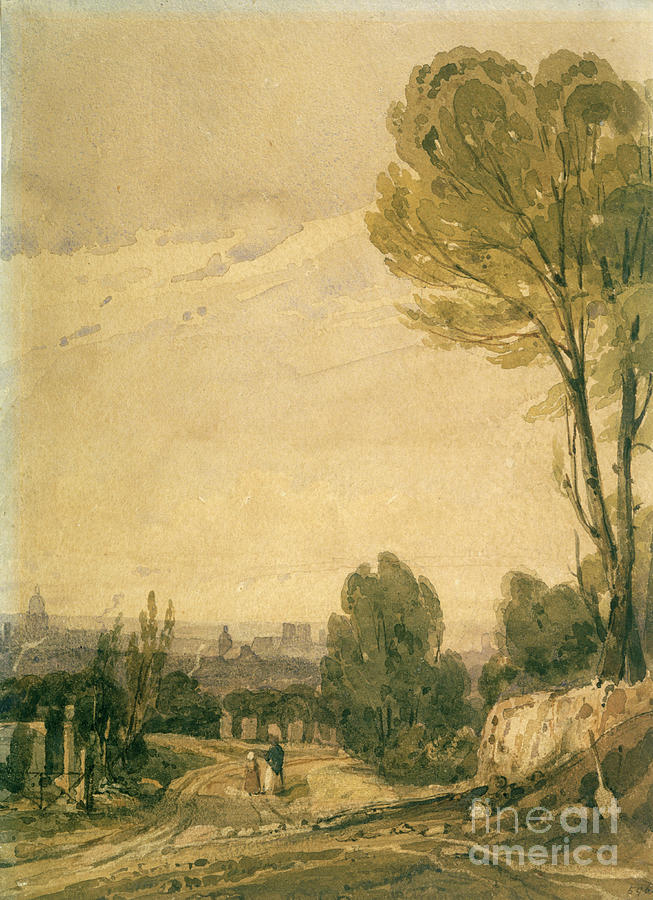 Paris Seen From The Pere Lachaise Drawing by Print Collector