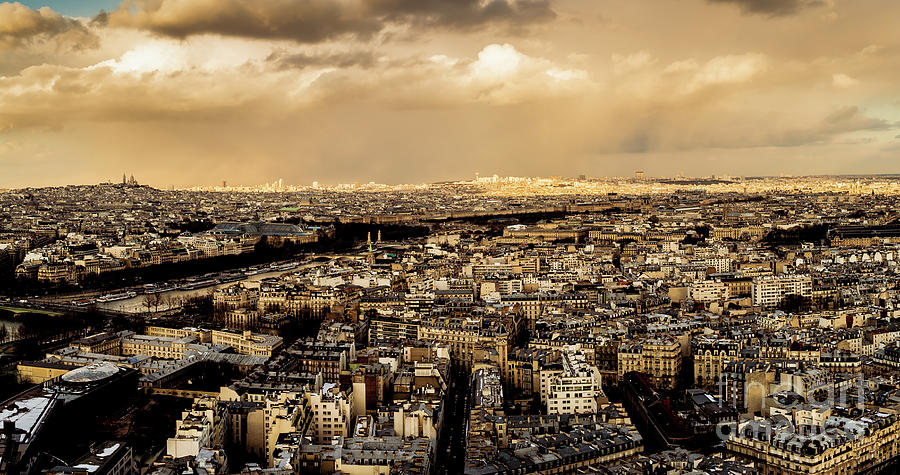 Sunrise Panorama of Paris Skyline  Photograph by M G Whittingham