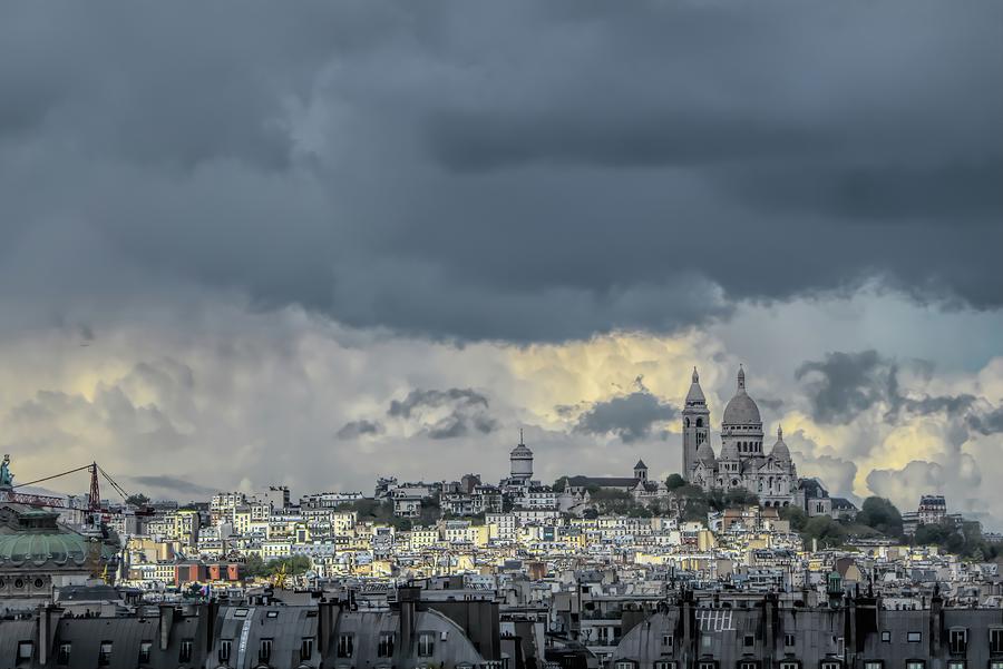 Paris Skyline With Sacre Coeur Photograph