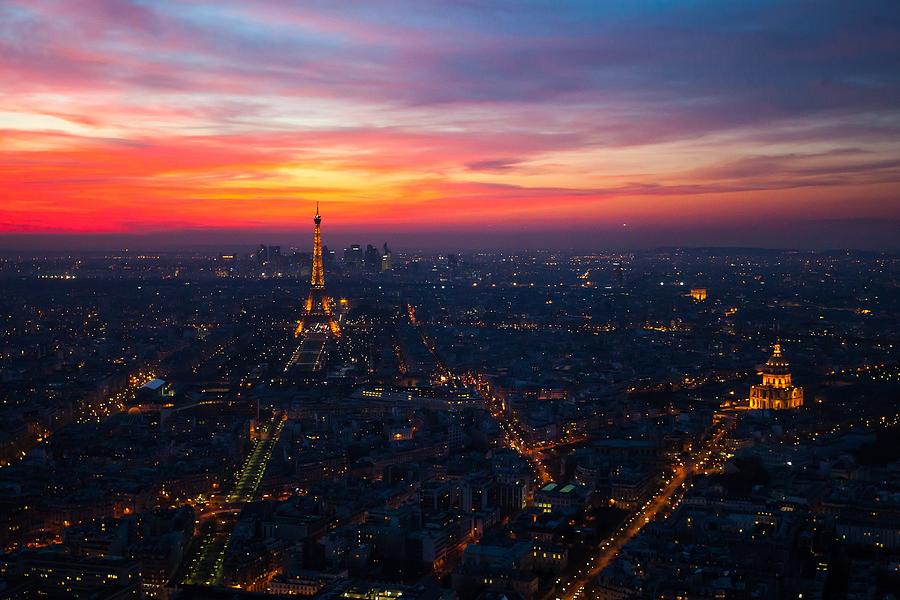 Paris Sunset From Montparnasse Photograph by William Jackson