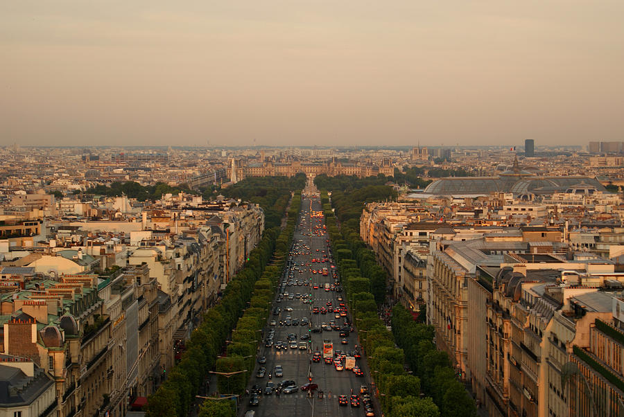 Paris View At Sunset Photograph by Cnovo
