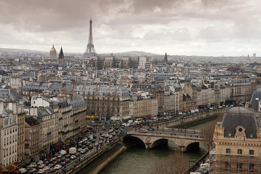 Paris View With Sena And Tour Eiffel Photograph by Artur Debat