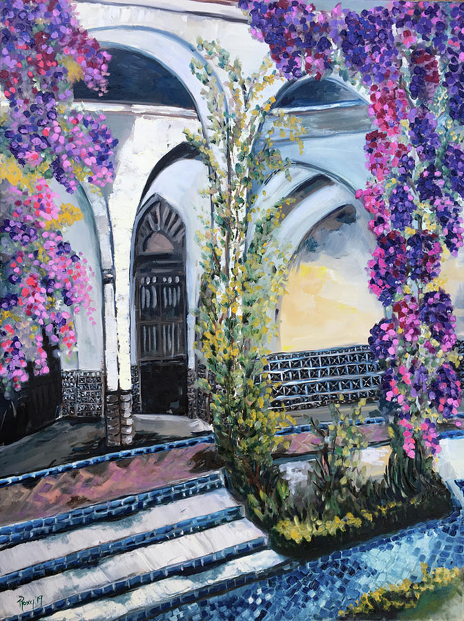 Paris Wisteria Painting by Roxy Rich