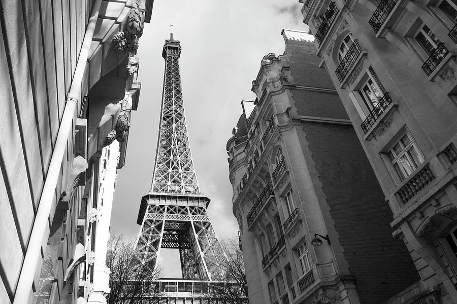 Black And White Photograph - Parisian Houses by Claire Doherty