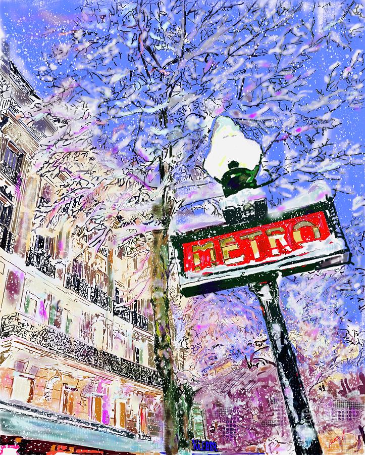 Paris Digital Art - Parisian Magique by Beth Saffer