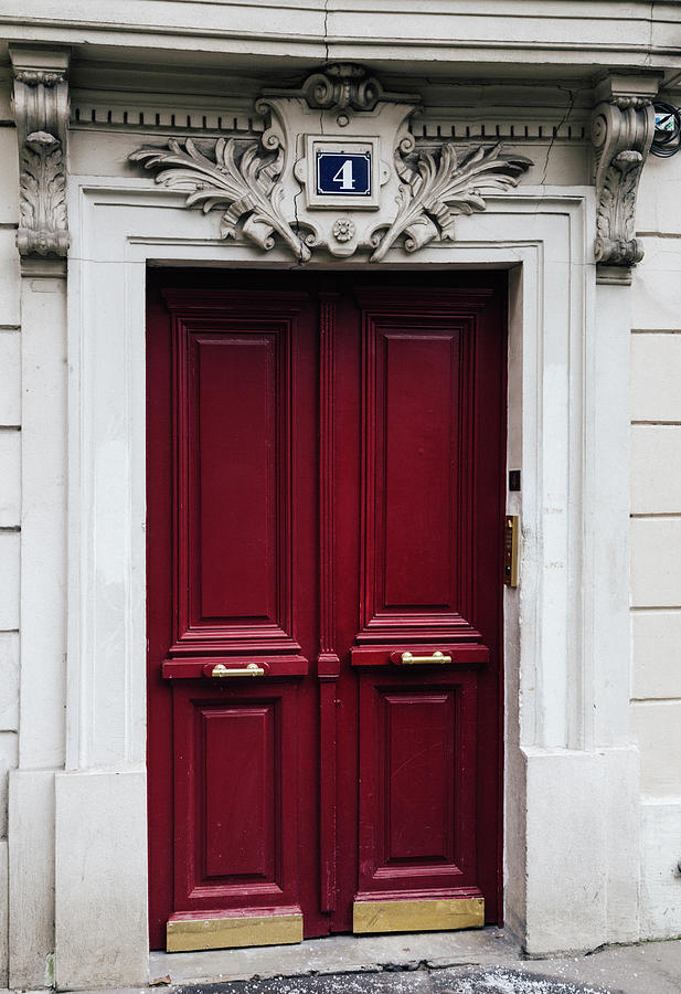 Parisian Red Door  Photograph by Georgia Clare