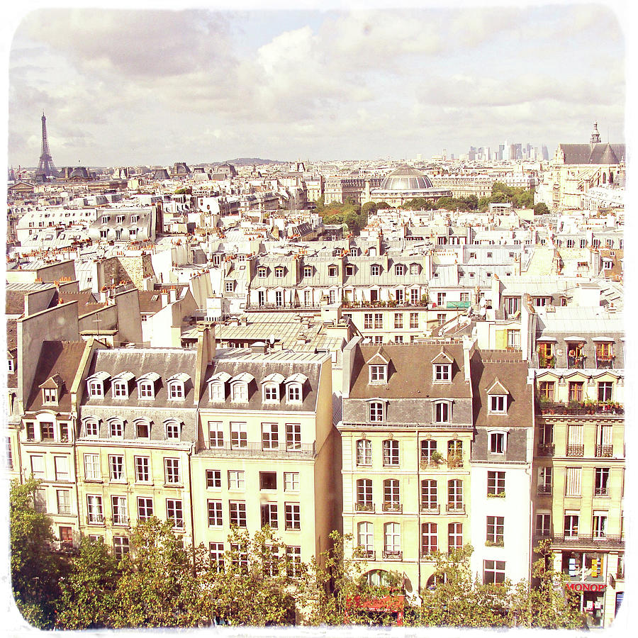 Parisian Rooftop View Photograph by By Smaranda Madalina Cheregi