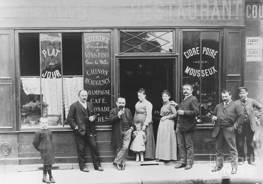 Parisians In Front Of Restaurant Photograph by Bettmann