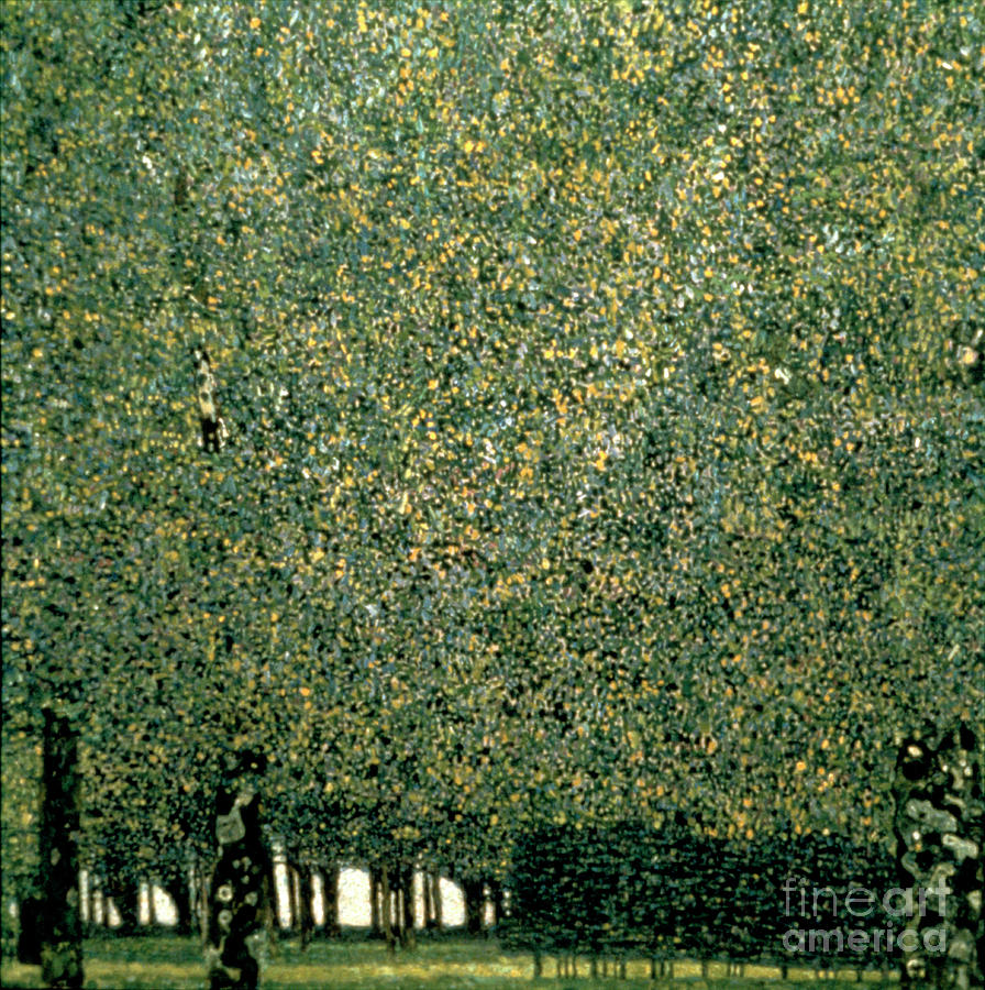 Park, 1910. Artist Gustav Klimt Drawing by Print Collector