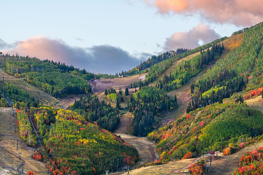Fall Photograph - Park City, Utah, Usa Snowless Ski by Sean Pavone