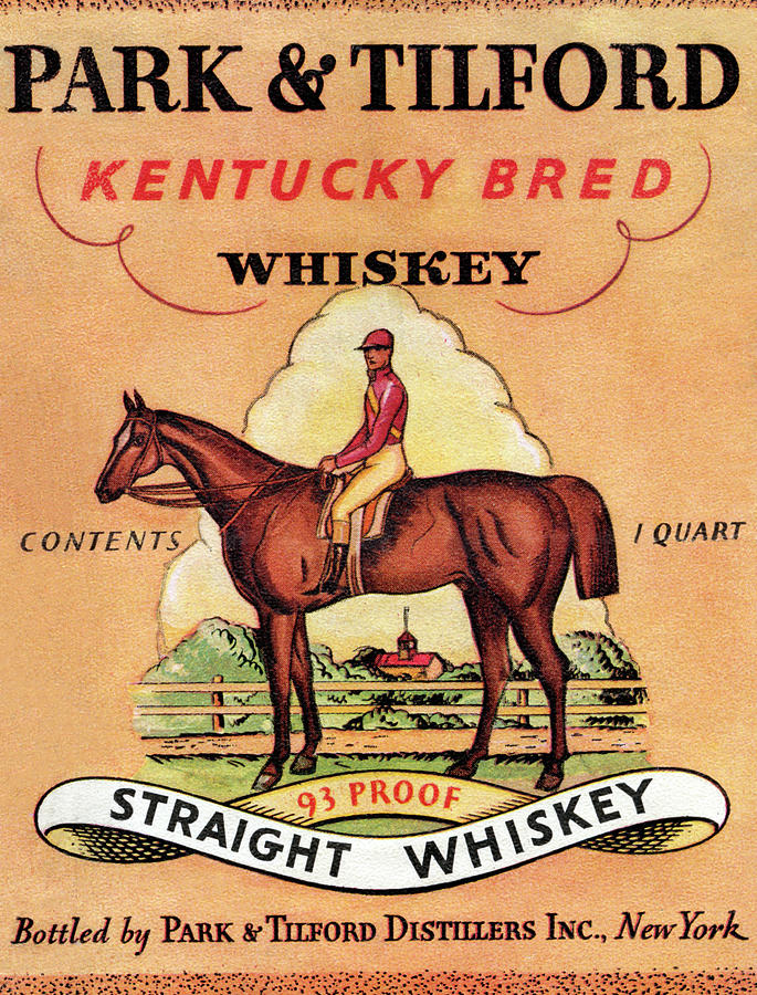 Horse Painting - Park & Tilford Kentucky Bred Whiskey by Unknown