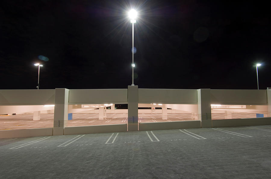 Parking Structure At Night Photograph by John Humble