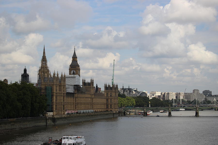Parliament from the Thames Photograph by Laura Smith