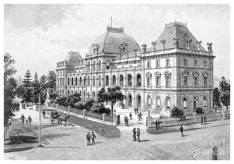Parliament House, Brisbane, Australia Drawing by Print Collector