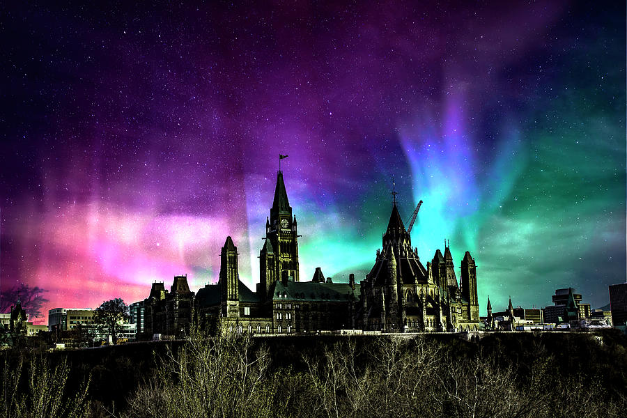 Space Digital Art - Parliament Skys Ottawa by PatPro Space Digital Art - Parliament Skys Ottawa by PatPro