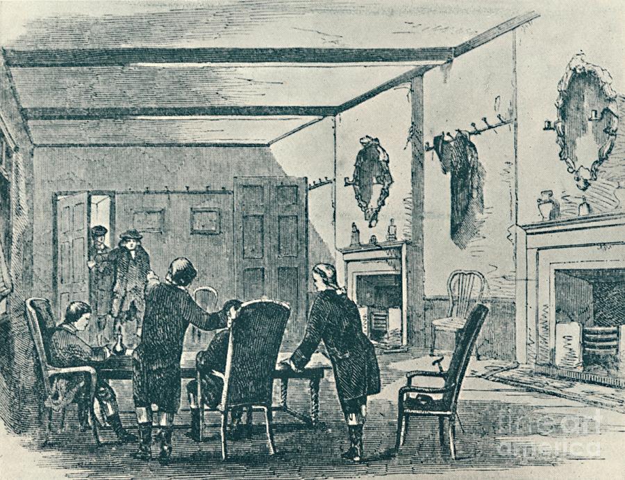 Parlour Of The Three Crowns Inn Drawing by Print Collector