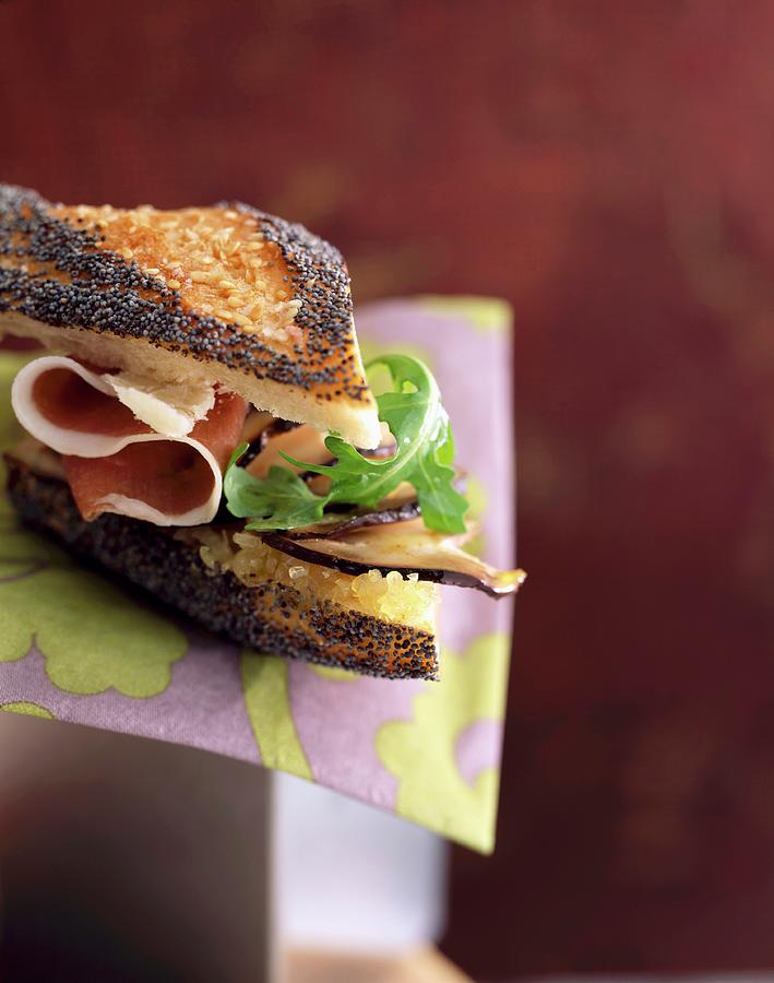 Parma Ham And Cep Sandwich Photograph by Hall