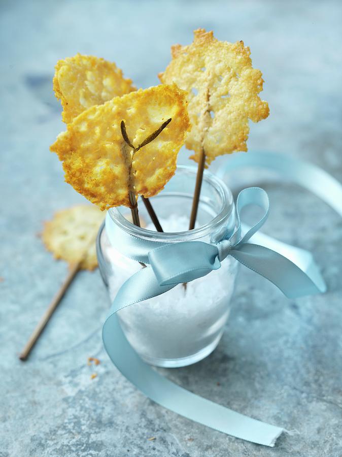 Parmesan Lollipops In A Glass Photograph by Lina Eriksson