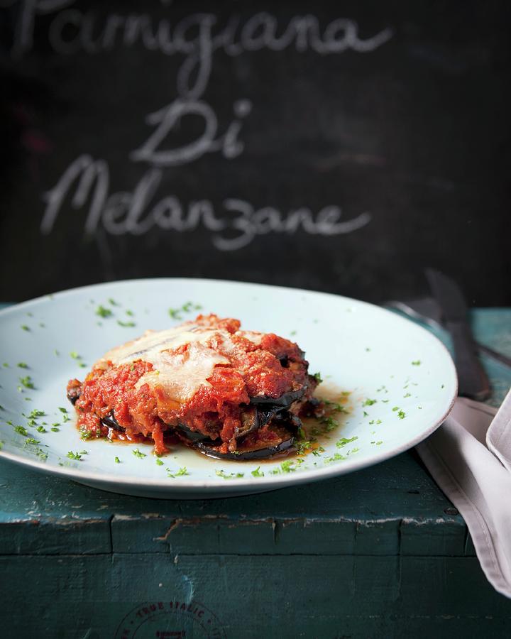 Parmigiana Di Melanzane aubergine Bake With Parmesan Cheese, Sicily Photograph by Great Stock!