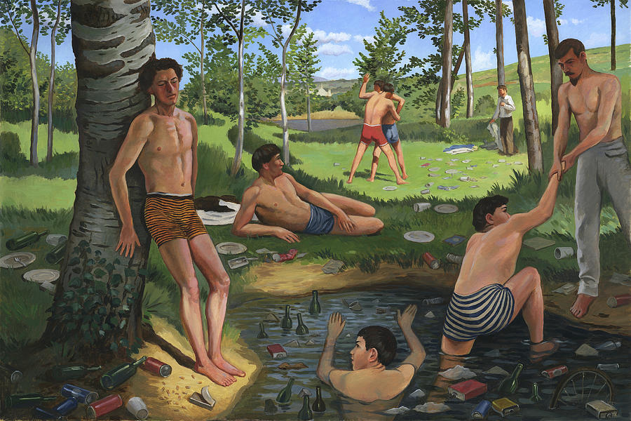 Parody Of Bazilles Summer Scene Painting by Ikon Images