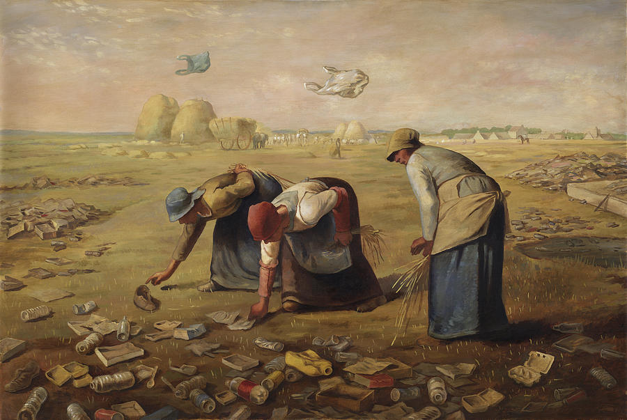 Jean Francois Millet Painting - Parody Of The Gleaners By Jean-francois by Ikon Images