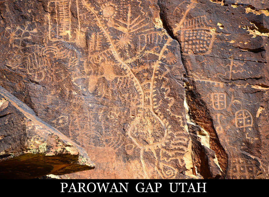 Parowan Gap Utah rock art Photograph by David Lee Thompson