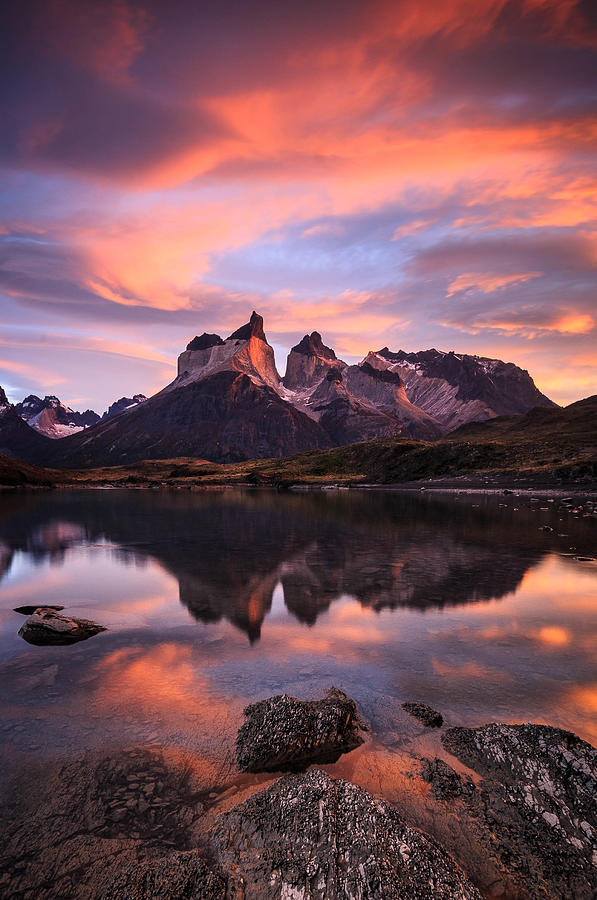 Parque Nacional Torres Del Paine, Sunrise At Lake Nordenskjold-1292-2 Photograph by Raimondo Restelli