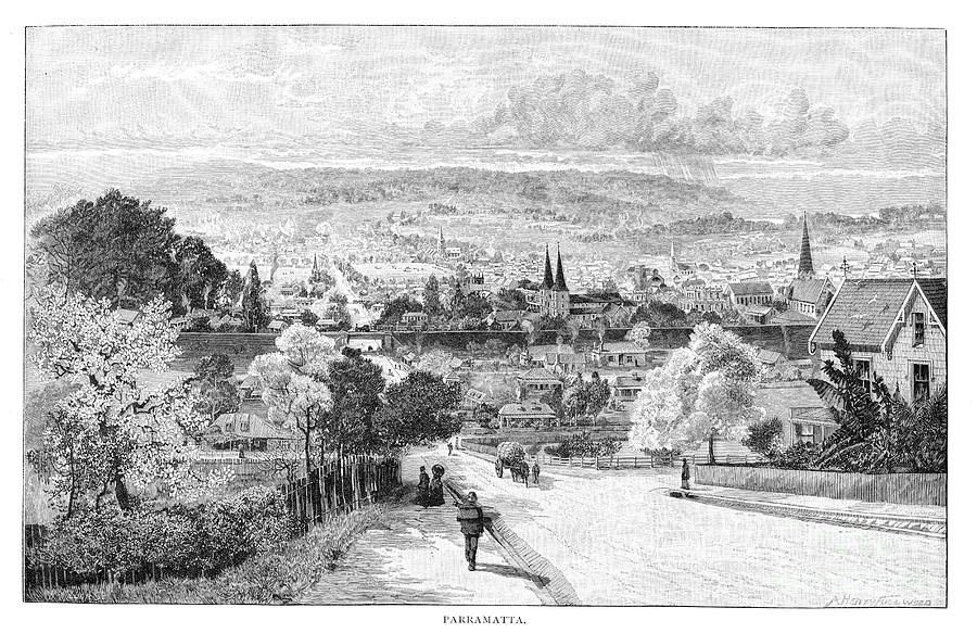 Parramatta, New South Wales, Australia Drawing by Print Collector