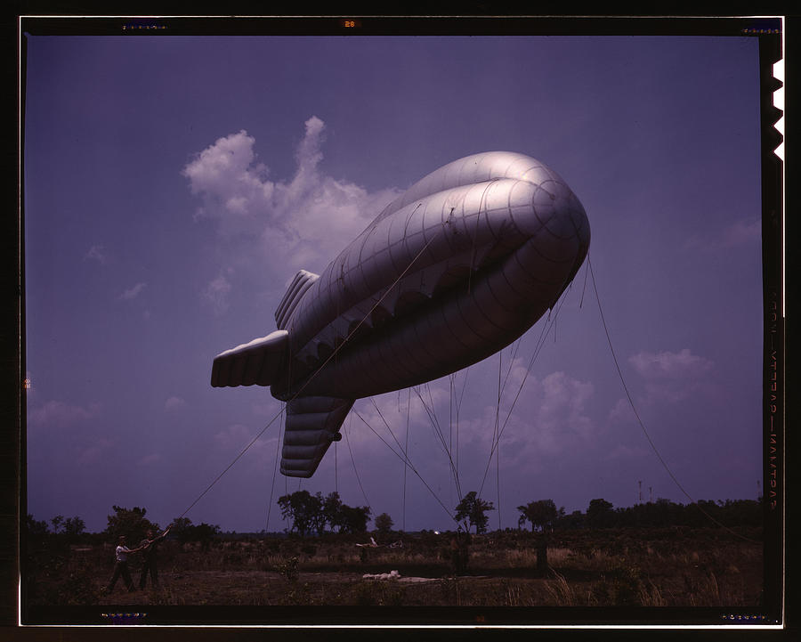Parris Island Barrage Balloon Painting by Palmer, Alfred T.