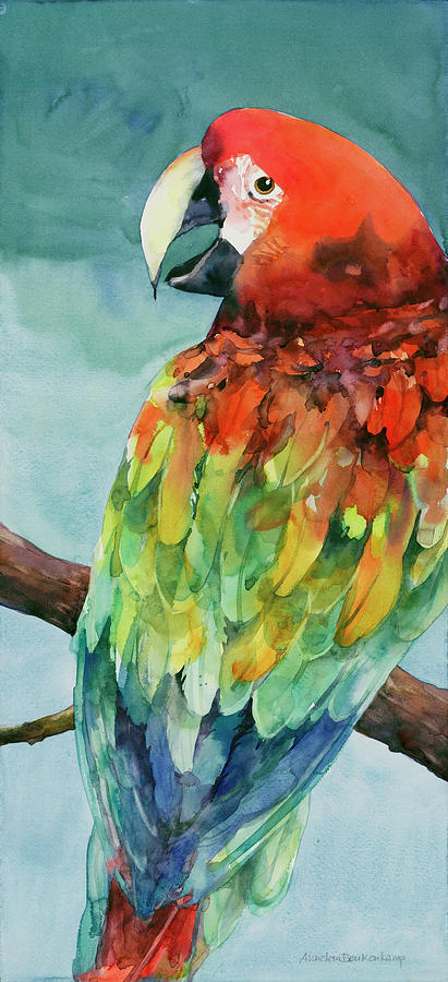 Parrot Painting - Parrot by Annelein Beukenkamp