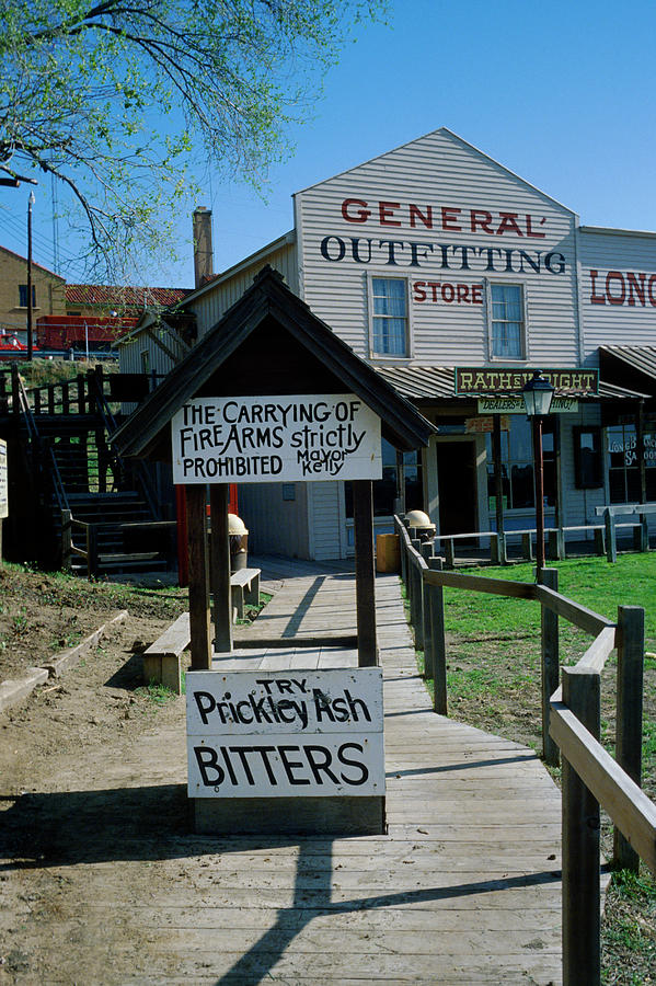 Part of the Front Street, Boot Hill museum, Kansas - KANS505 00122  Photograph by Kevin Russell - Fine Art America