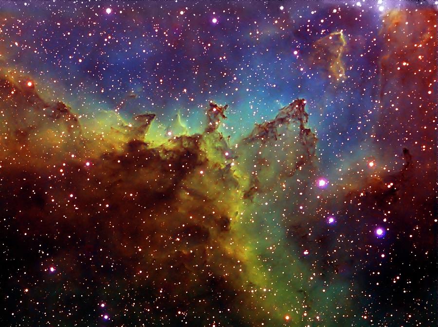 Part Of The Ic1805 Heart Nebula In Photograph by Stocktrek Images