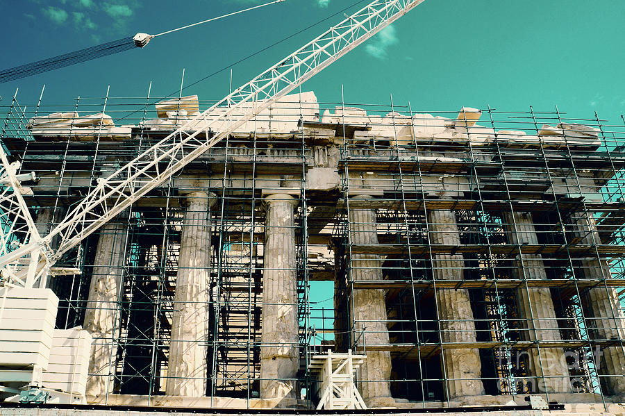 Parthenon restoration and maintanance Photograph by Stefano Senise