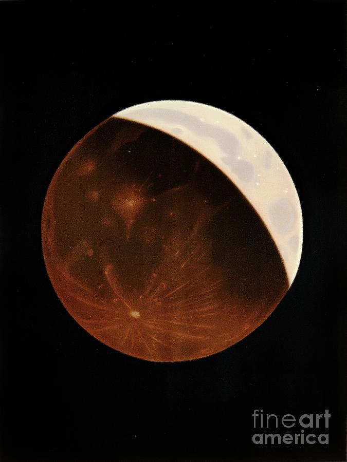 Partial Eclipse Of The Moon Photograph by Rare Book Division/new York Public Library/science Photo Library