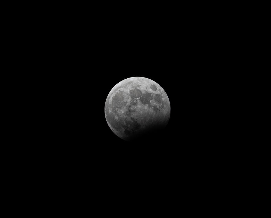 Moon Photograph - Partial Lunar Eclise by Carmenvillar