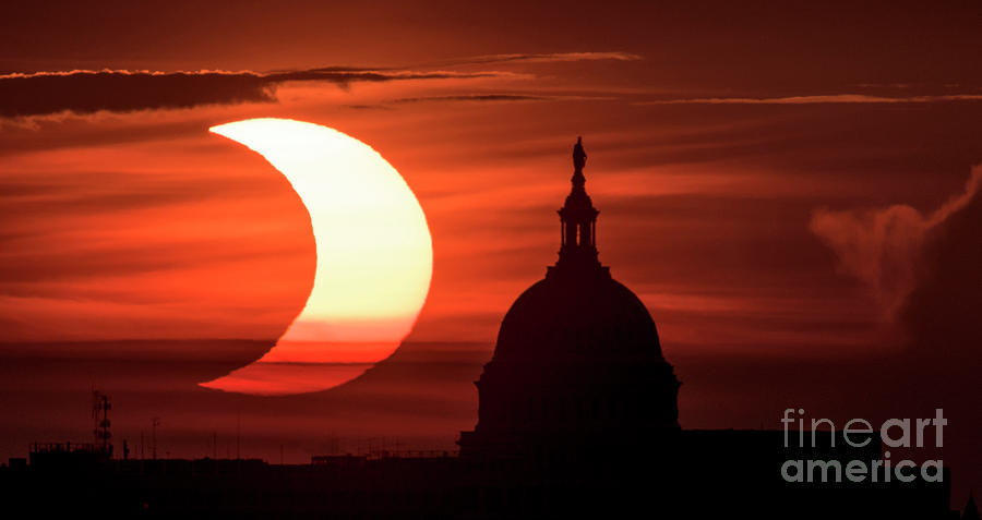 Partial Solar Eclipse Photograph by Nasa/bill Ingalls/science Photo Library
