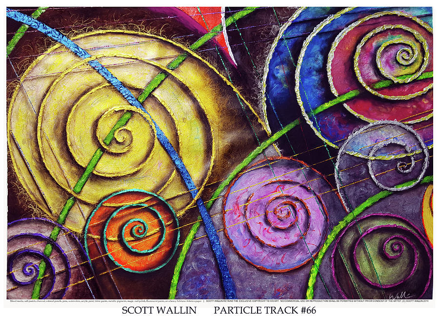 Energetic Painting - Particle Track Sixty-six by Scott Wallin
