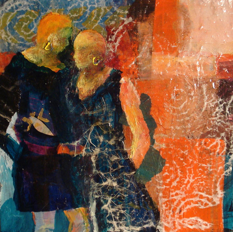 Party Gossips Mixed Media by Buff Holtman